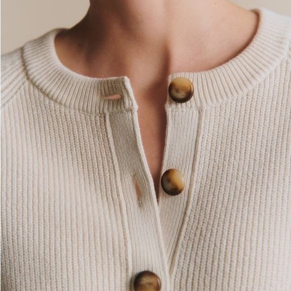 Sezane Isaure Cardigan Ecru - Picture 2 of 6